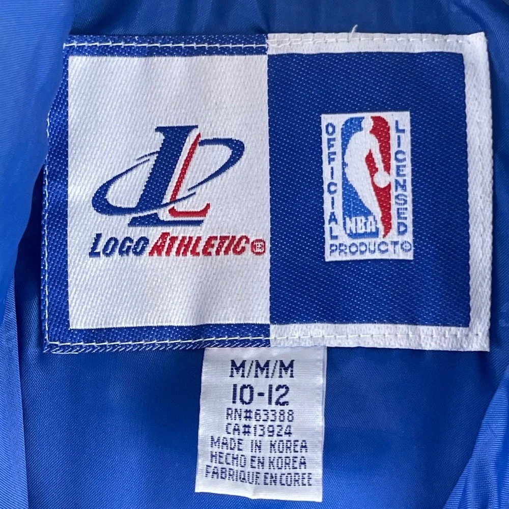 Logo Athletic Orlando Magic Youth M Blue Black Vintage NBA Puffer Vest Nylon 90s